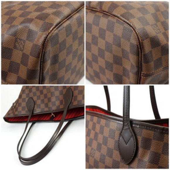 Louis Vuitton Neverfull Damier Ebene Brown Shoulder Bag - Picture 4 of 8